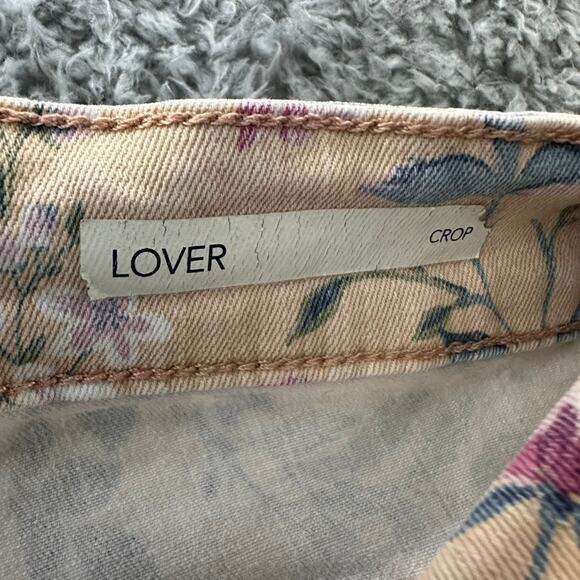 Code Bleu Love Size 6 Crop Floral Denim Jeans Casual Summer Weekend - Picture 5 of 14